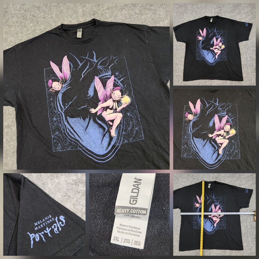 Melanie Martinez Portals Mens 2XL XXL Fairy Heart Music Concert‎ Tour T Shirt